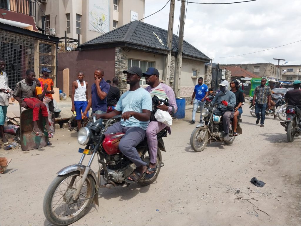 bike men in the street of lagos